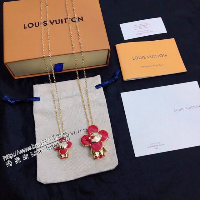 Louis Vuitton新款飾品 路易威登滿鑽太陽花項鏈 LV金色項鏈  zglv2147
